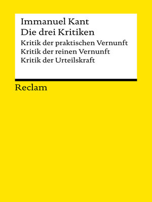 cover image of Die drei Kritiken
